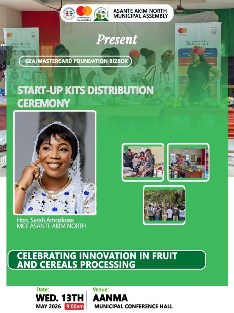 Presentation of Start-up Kits to Youth in Asante Akim North Municipality.